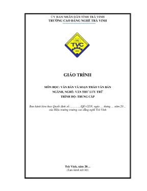12 văn bản và soạn thảo văn bản