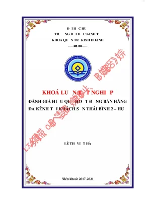 Đánh giá hiệu quả hoạt động bán hàng đa kênh tại khách sạn thái bình 2 huế
