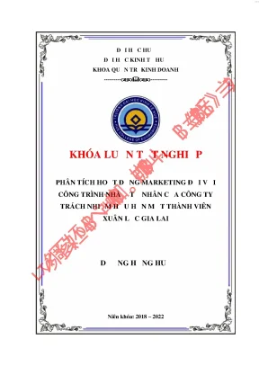 Phân tích hoạt động marketing đối với công trình nhà ở tư nhân của công ty tnhh mtv xuân lộc gia lai