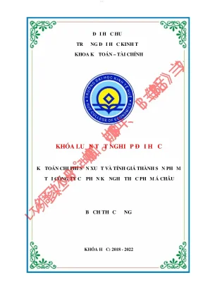Kế toán chi phí sản xuất và tính giá thành sản phẩm tại công ty cổ phần kỹ nghệ thực phẩm á châu 2