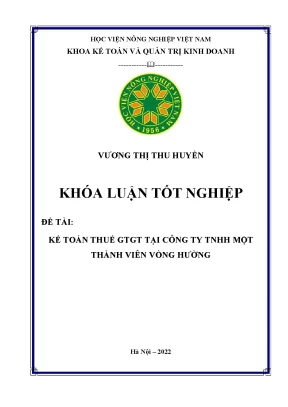 Kế toán thuế gtgt tại công ty tnhh một thành viên vòng hường