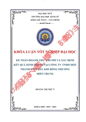 Kế toán doanh thu chi phí và xác định kết quả kinh doanh tại công ty tnhh một thành viên dầu khí đông phương miền trung