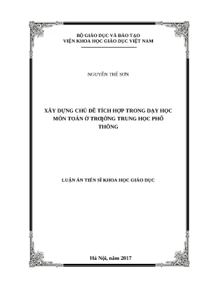 0026 xây dựng chủ đề tích hợp trong dạy học môn toán ở trường trung học phổ thông luận văn tốt nghiệp