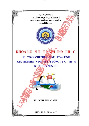 Kế toán chi phí sản xuất và tính giá thành sản phẩm tại công ty cổ phần gạch tuynen huế