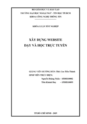 Xây dựng website dạy và học trực tuyến