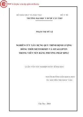 0120 nghiên cứu xây dựng quy trình định lượng đồng thời metformin và sitagliptin trong viên nén bằng phương pháp hplc