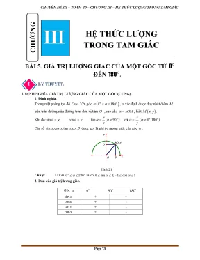 Hệ thức lượng trong tam giác kết nối tri thức