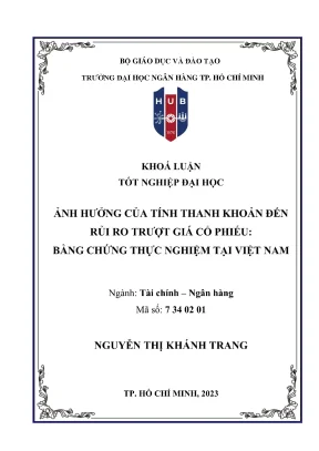 Ảnh hưởng của tính thanh khoản đến rủi ro trượt giá cổ phiếu bằng chứng thực nghiệm tại việt nam