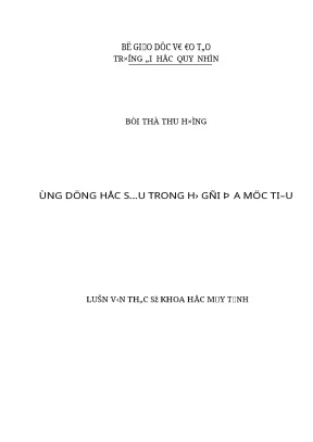 0092 ứng dụng học sâu trong hệ gợi ý đa mục tiêu luận văn tốt nghiệp