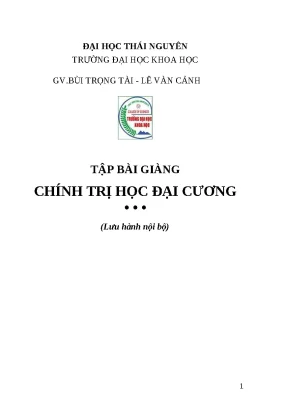 Giáo trình bài giảng môn chính trị học đại cương kèm bài giảng chuẩn