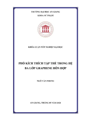 Phổ kích thích tập thể trong hệ ba lớp graphene hỗn hợp