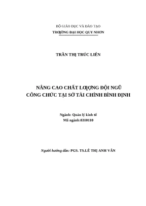 1123 nâng cao chất lượng đội ngũ công chức tại sở tài chính bình định luận văn tốt nghiệp