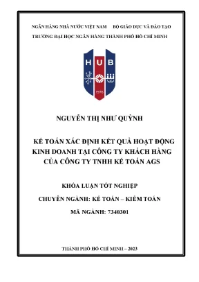 Kế toán xác định kết quả kinh doanh tại công ty khách hàng của công ty tnhh kế toán ags
