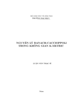 Nguyên lý banach caccioppoli trong không gian k metric