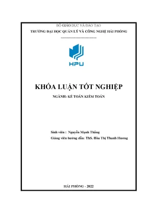 Hoàn thiện công tác kế toán vốn bằng tiền tại công ty tnhh thương mại dệt may hùng lực