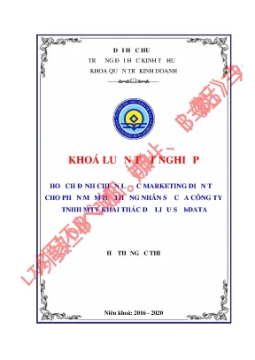 Khóa luận tốt nghiệp hoạch định chiến lược marketing điện tử cho công ty tnhh mtv khai thác dữ liệu số bdata