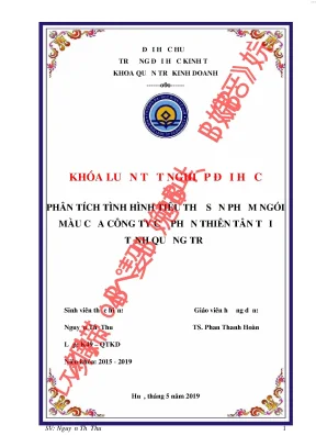 Phân tích tình hình tiêu thụ sản phẩm ngói màu của công ty cổ phần thiên tân tại tỉnh quảng trị