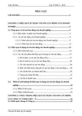 Luận văn nang cao hieu qua su dung tai san luu dong tai