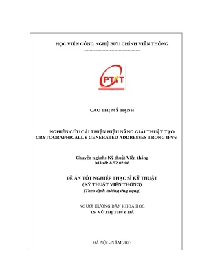 Luận văn thạc sĩ nghiên cứu cải thiện hiệu năng giải thuật tạo cga trong ipv6