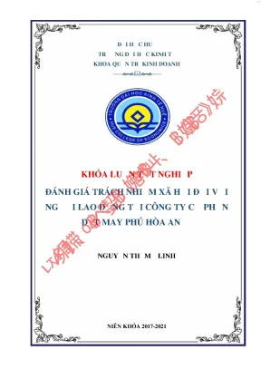 Đánh giá trách nhiệm xã hội đối với người lao động tại công ty cổ phần dệt may phú hòa an