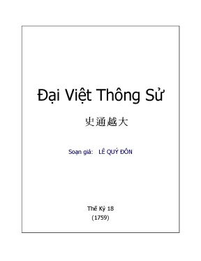 Giáo trình đại việt thông sử