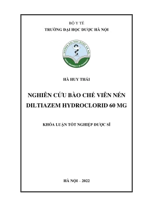 Kl hup nghiên cứu bào chế viên nén diltiazem hydroclorid 60 mg