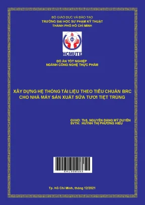 Xây dựng hệ thống tài liệu theo tiêu chuẩn brc cho nhà máy sản xuất sữa tươi tiệt trùng