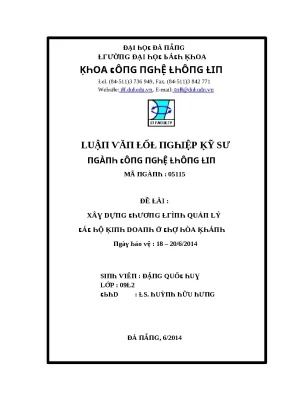 Luận văn cntt xây dựng chương trình quản lý các hộ kinh doanh ở chợ hòa khánh