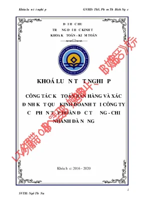 Thực trạng công tác kế toán bán hàng và xác định kết quả kinh doanh tại công ty cổ phần tập đoàn đức tường chi nhánh đà nẵng