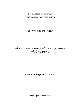 1183 một số bất đẳng thức cho p chuẩn và ứng dụng luận văn tốt nghiệp