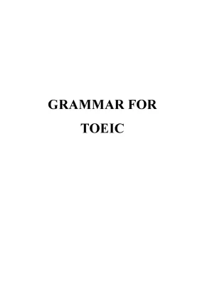 Ngữ pháp toeic và bài tập áp dụng