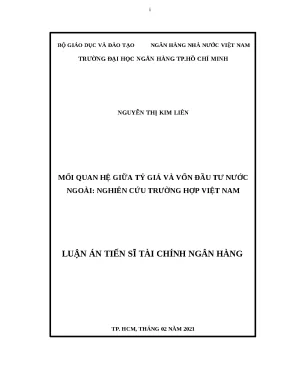 938 mối quan hệ giữa tỷ giá và vốn đầu tư nước ngoài nghiên cứu trường hợp vn luận án tiến sĩ tcnh 2023