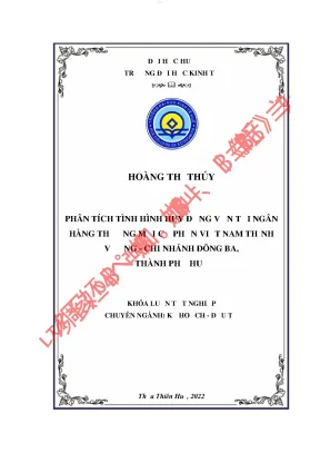 Phân tích tình hình huy động vốn tại ngân hàng tmcp việt nam thịnh vượng chi nhánh đông ba thành phố huế