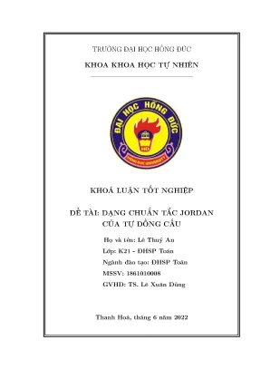 Dạng chuẩn tắc jordan của tự đồng cấu