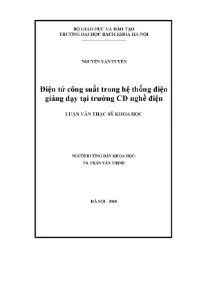 Điện tử công suất trong hệ thống điện giảng dạy tại trường cao đẳng nghề điện