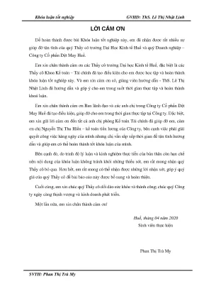 Kế toán tiền lương và các khoản trích theo lương tại công ty cổ phần dệt may huế