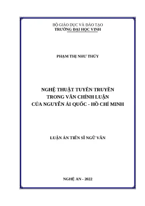Luận án nghệ thuật tuyên truyền trong văn chính luận