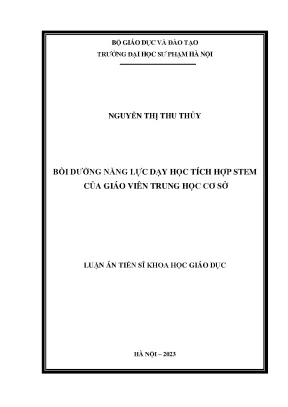 Tài liệu bồi dưỡng năng lực dạy học tích hợp stem của giáo viên trung học cơ sở 2