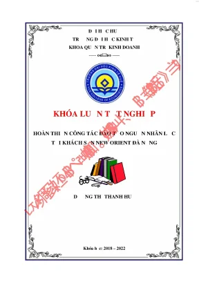 Hoàn thiện công tác đào tạo nguồn nhân lực tại khách sạn new orient đà nẵng