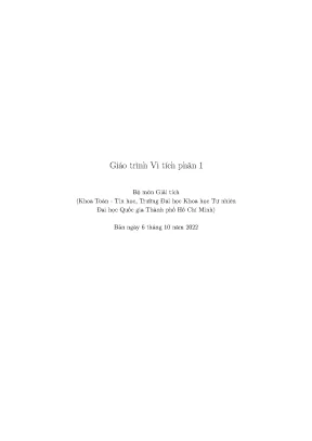Giáo trình vi tích phân 1