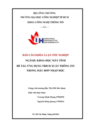 Ứng dụng trích xuất thông tin trong mẫu đơn nhập học