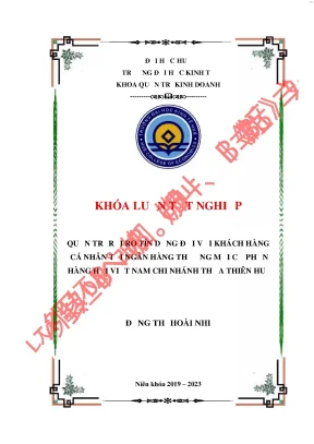 Quản trị rủi ro tín dụng đối với khách hàng cá nhân tại ngân hàng tmcp hàng hải việt nam chi nhánh thừa thiên huế