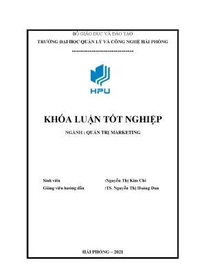 Khóa luận tốt nghiệp thực trạng công tác marketing tại công ty tnhh thương mại và dịch vụ trang trang