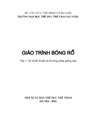 Giáo trình bóng rổ tập 1 kỹ chiến thuật và phương pháp giảng dạy phần 1