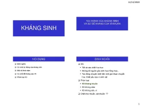 Tóm tắt lý thuyết kháng sinh cực dễ hiểu dễ nhớ