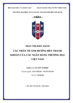 Các nhân tố ảnh hưởng đến thanh khoản của các ngân hàng thương mại việt nam