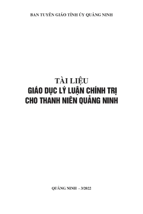 Tài liệu giáo dục lý luận chính trị cho thanh niên quảng ninh