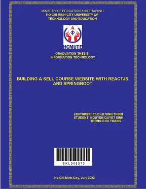 Building a sell course website with reactjs and springboot