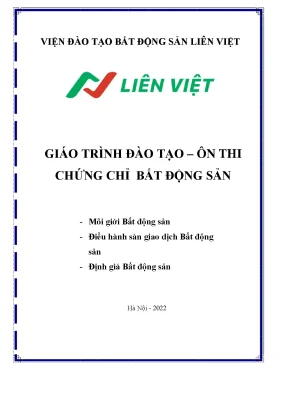 Giáo trình đào tạo và ôn thi chứng chỉ bất động sản