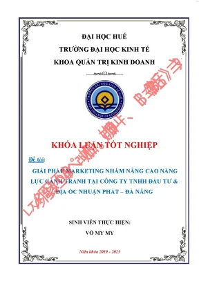 Giải pháp marketing nhằm nâng cao năng lực cạnh tranh tại công ty tnhh đầu tư địa ốc nhuận phát